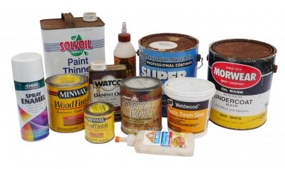 Paints and glues are considered hazardous waste