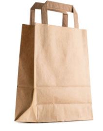 Clean, empty paper bag, recycle