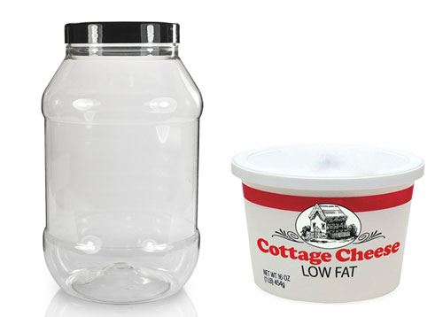 Plastic jar and tub with lid, recycle