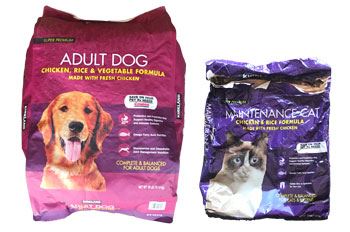 pet food bags, garbage