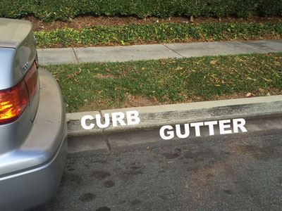 curb gutter