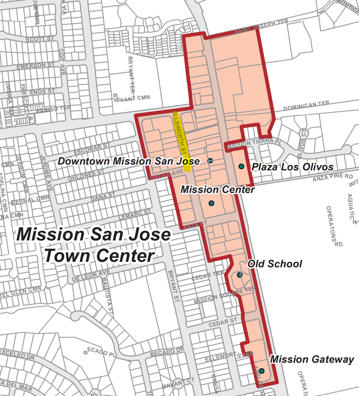 Mission San Jose Map