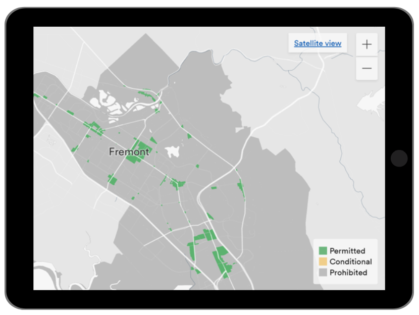 ipad with ZoningCheck map