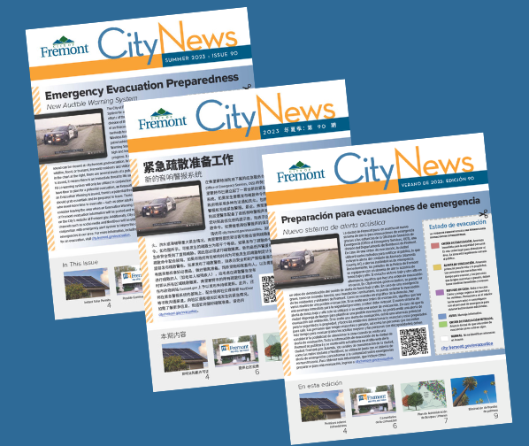 City News community newsletter Page 1 in English translated into Chinese and Spanish