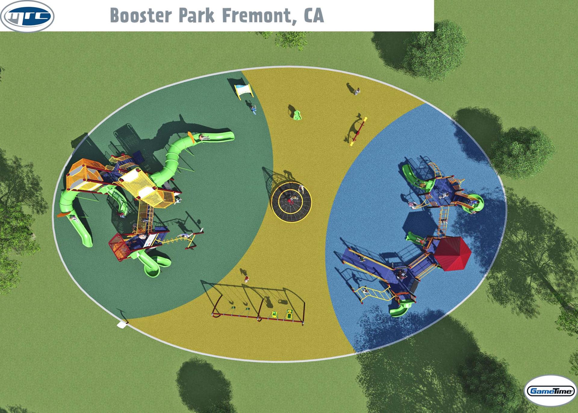 Plan View of Proposed Play Equipment at Booster Neighborhood Park