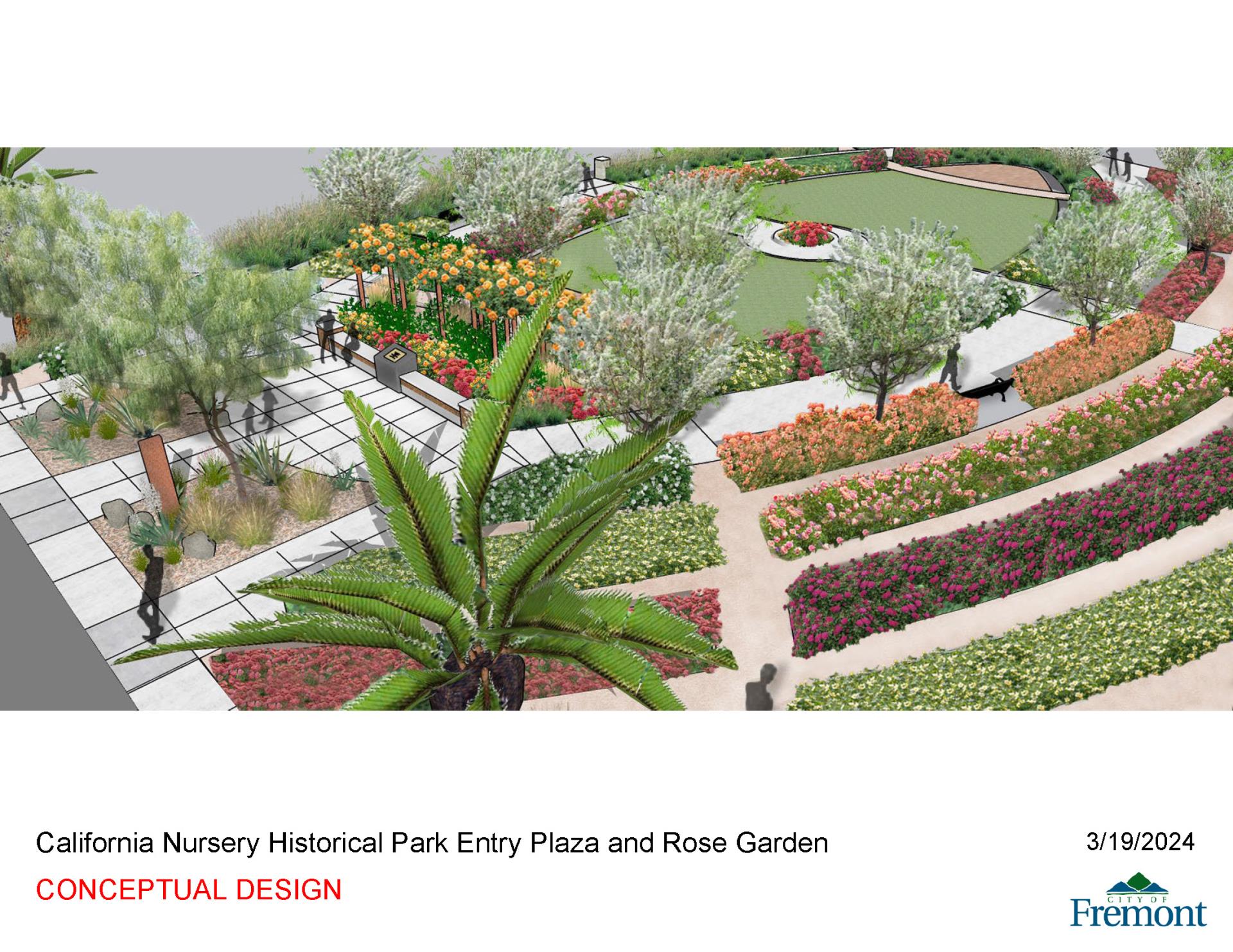 California Nursery Historical Park Entry Plaza and Rose Garden Concept Design