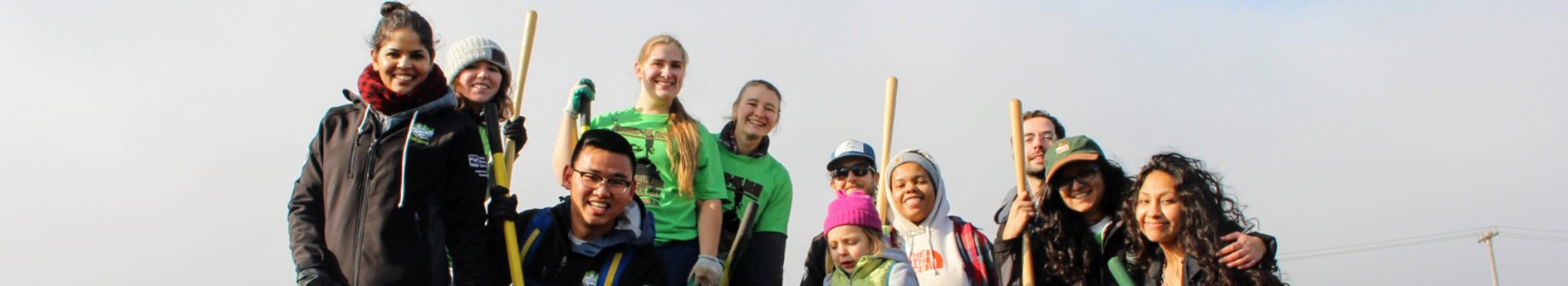 Group of people gardening