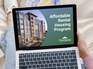 Affordable Rental Housing Program video on laptop