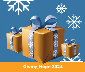 Wrapped boxes with snowflakes Giving Hope 2024